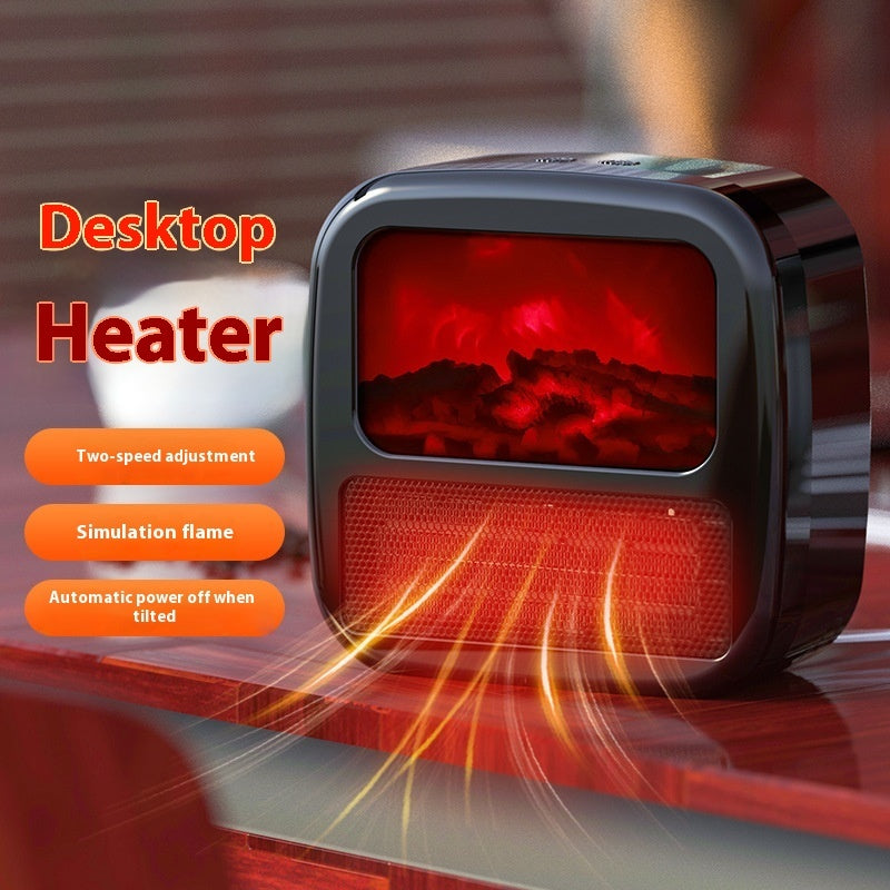 Portable 3D Flame Electric Heater - Warm Air Fan & Winter Radiator